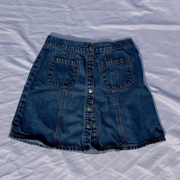BDG Urban Outfitters Denim Button-Front Skirt - Picture 2 of 3